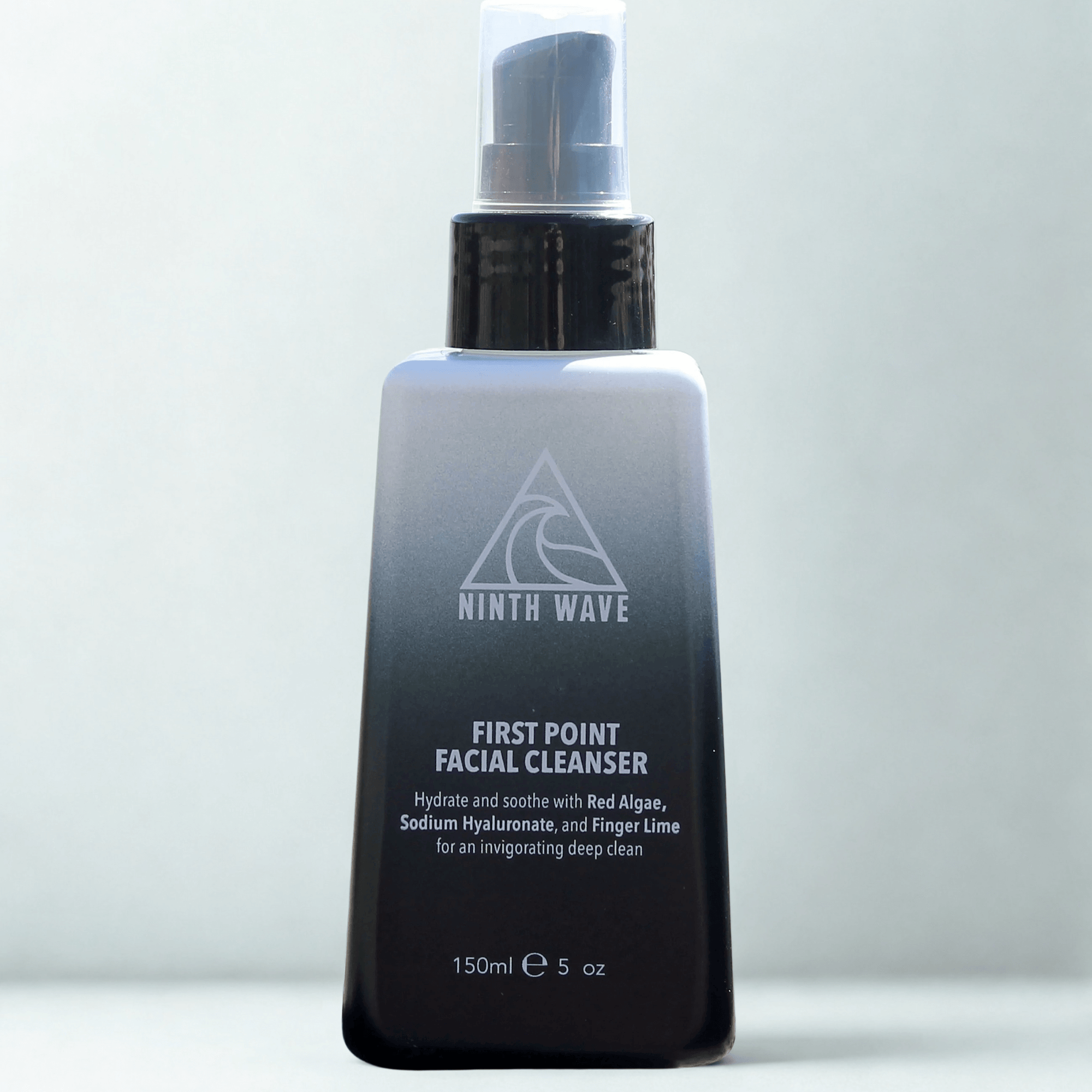 Ninth Wave First Point Daily Facial Cleanser bottle on a clean background
